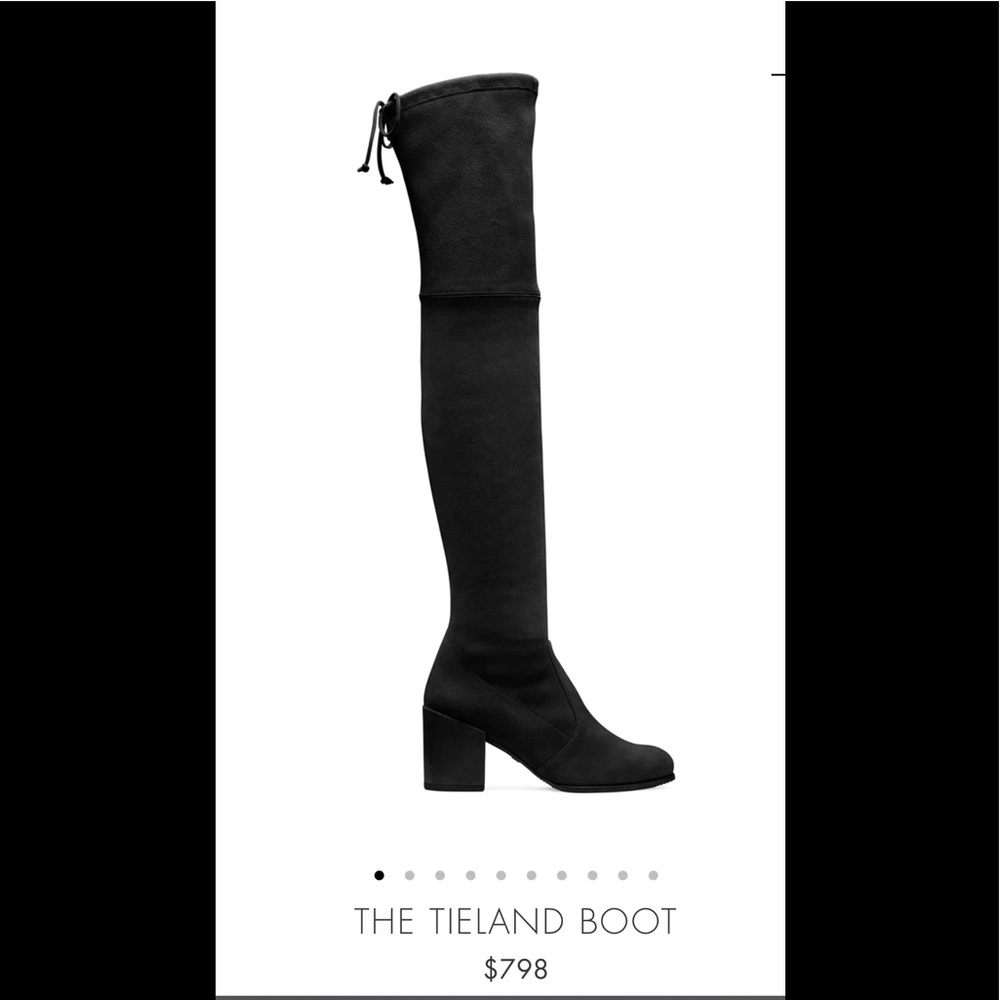 Stuart Weitzman The Tieland Boot Black Suede 9